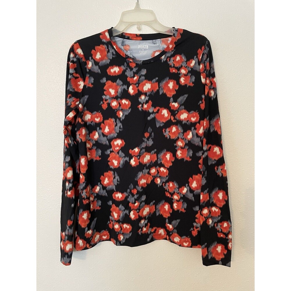 Duluth Trading Co. Womens Pullover Shirt Medium Black Cooling Hiking Outdoor